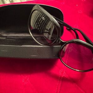 Black Salvatore Ferragamo Sunglasses with Case Made in Italy